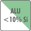 ALU < 10 % Si