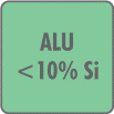 ALU < 10% Si
