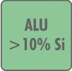 ALU > 10% Si